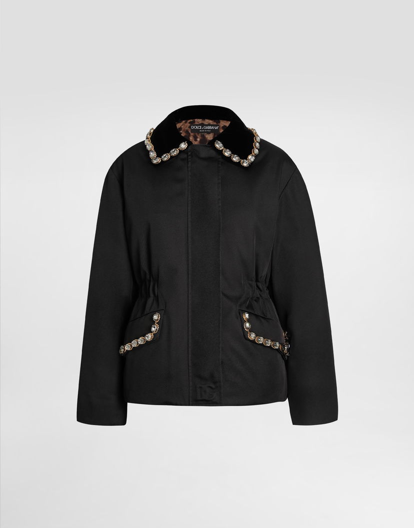 Яке Dolce & Gabbana Dolce & Gabbana Embellished Collar Jacket Черно | F9S85ZGDC9FN0000