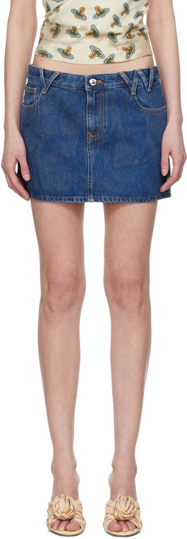 Пола Vivienne Westwood Vivienne Westwood Denim Miniskirt Синьо | 19030012-W014L-, 0