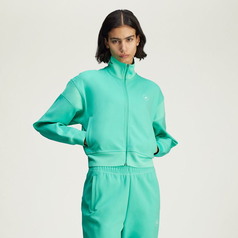 Яке adidas Performance adidas by Stella McCartney Knitted Track Jacket Зелено | JJ0085