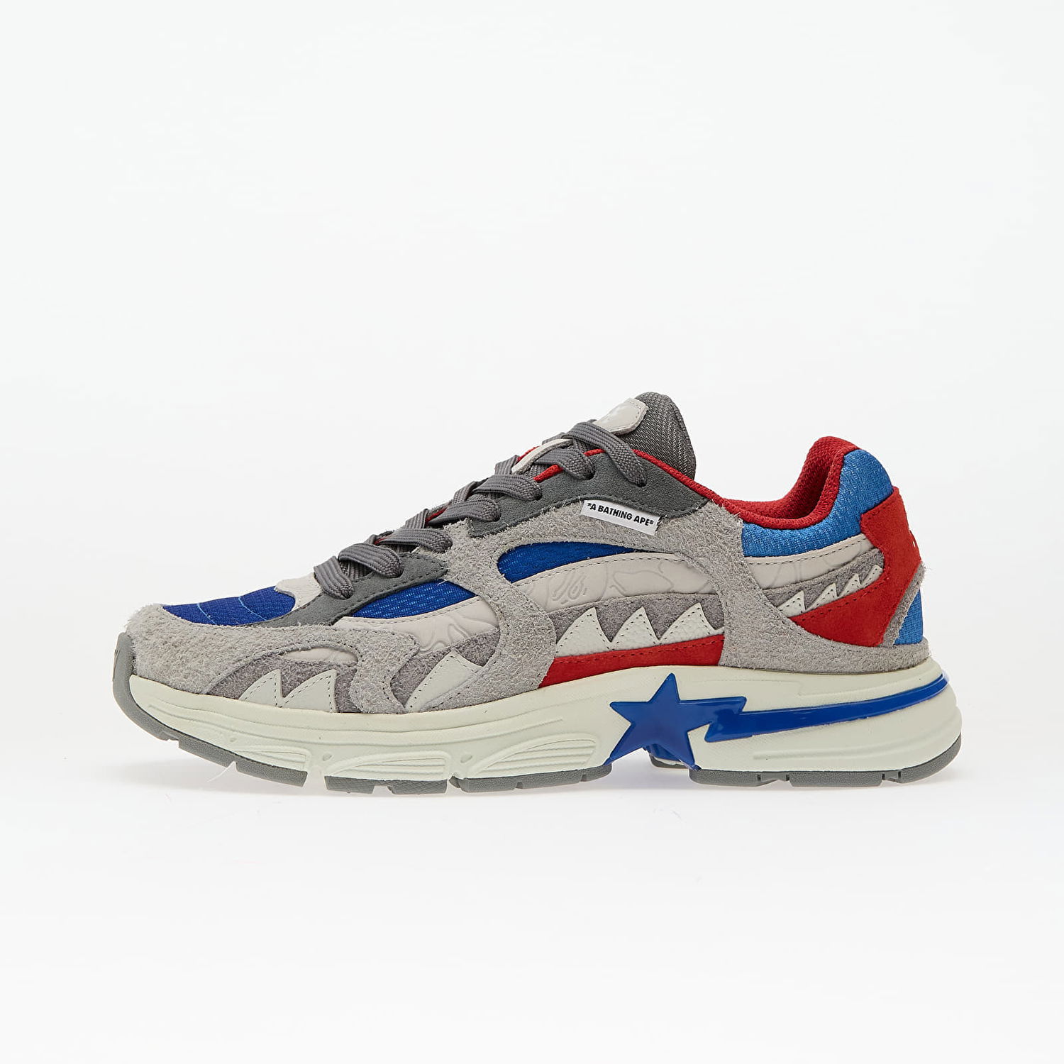 Кецове и обувки BAPE A BATHING APE Bape Shark Sta 2 M2 Сиво | 001FWL301320MBLU, 0