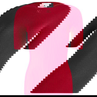 Тениска Courrèges Short Sleeves Light Rib Sweater Червено | 124MPU130FI0049-4031, 0