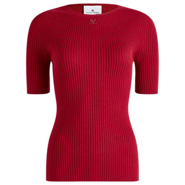 Short Sleeves Light Rib Sweater