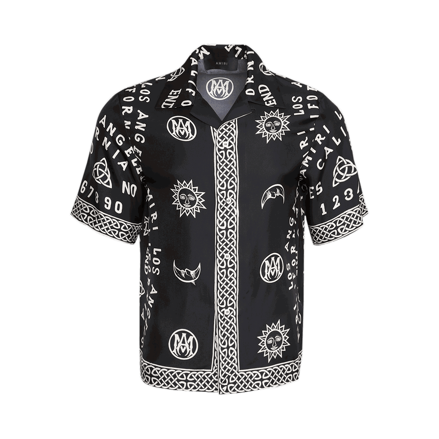 Риза AMIRI Ouija Board Bowling Shirt Черно | PS23MSS008 001 BLAC, 0