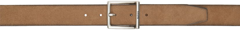 Колани BOSS Suede Squared Buckle Engraved Logo Belt Кафяво | 50471322