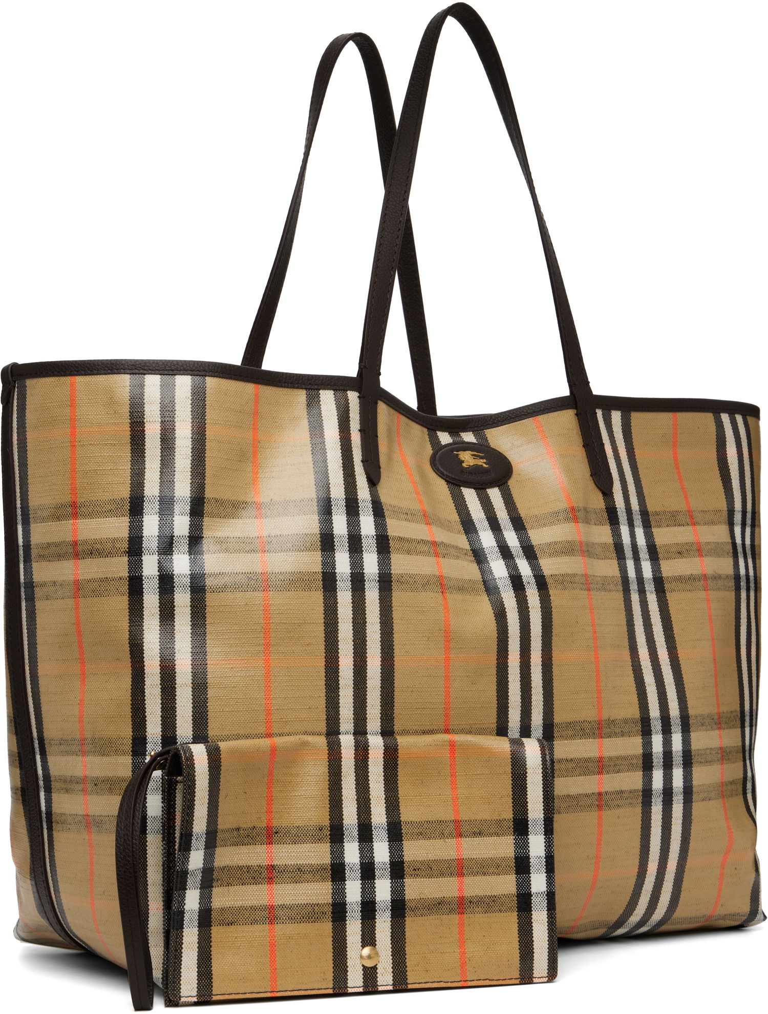 Голяма пазарска чанта Burberry Burberry Highlands Large Tote Бежово | 8112186, 1