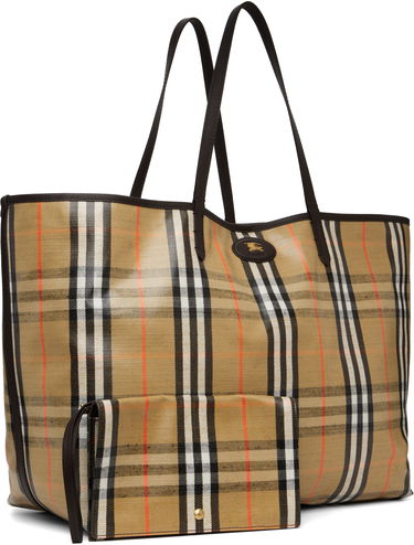 Голяма пазарска чанта Burberry Burberry Highlands Large Tote Бежово | 8112186, 1