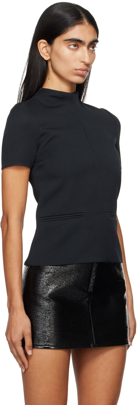 Пуловер Courrèges Courrèges High Collar Top Черно | 324CTO344PL0007, 1