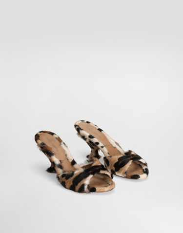 Кецове и обувки Dolce & Gabbana Leopard-print Keira Mules Многоцветен | CR1964A00818Z886, 1