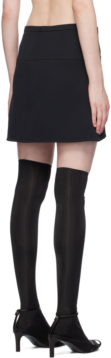 Пола Courrèges Ellipse Black Scuba Mini Skirt Черно | 224CJU171PL0007, 2
