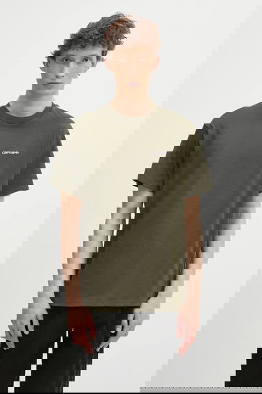 Тениска Carhartt WIP S/S Script Embroidery T-Shirt Зелено | I030435.2QHXX, 0