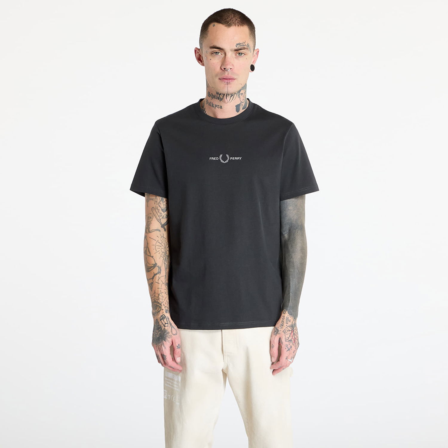 Тениска Fred Perry Embroidered Logo T-Shirt Черно | M4580 297, 0