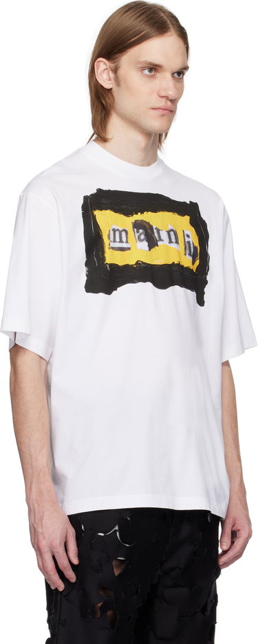 Тениска Marni Marni Painted Collage Logo T-Shirt Бяло | HUMU0223RP USCX94, 1