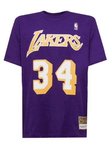 Тениска Mitchell & Ness NBA Shaquille O’Neal Los Angeles Lakers Tee Лилаво | BMTRINTL1074-LALSOPURP