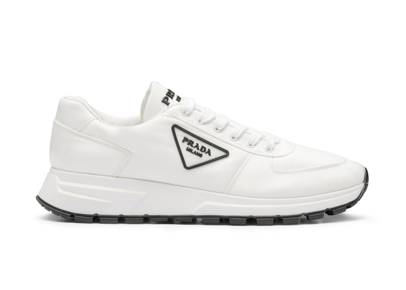 Кецове и обувки Prada PRAX 01 sneakers White Black Бяло | 4E3576_3LFV_F0009, 0