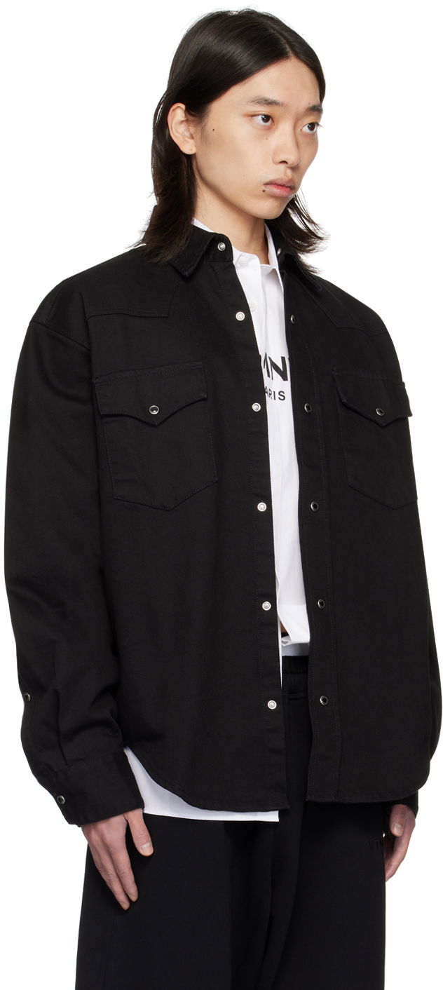Риза VETEMENTS VTMNTS Oversized Denim Shirt Черно | VL22SH600B, 1