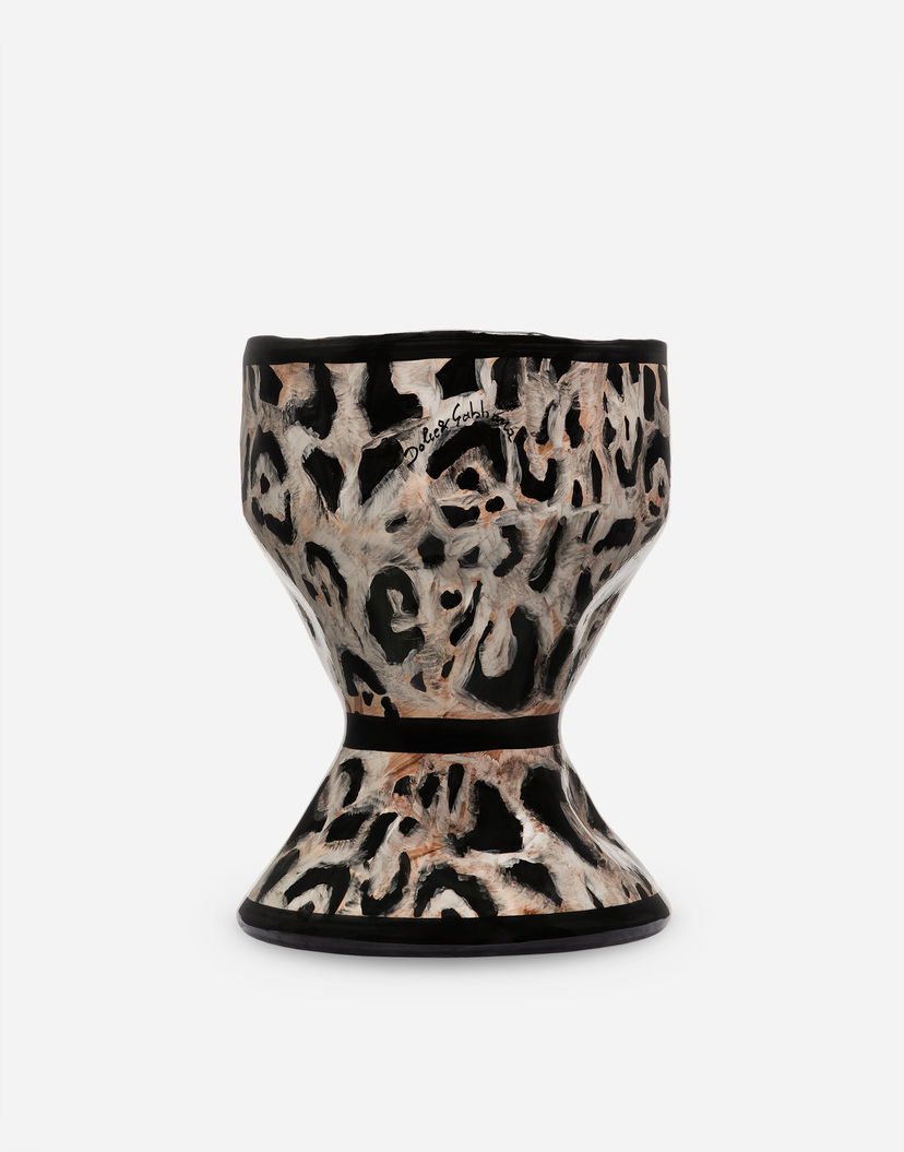 Домашен декор Dolce & Gabbana Dolce & Gabbana Small Outdoor Leopard Print Vase Многоцветен | TCC030TCAC1UL003