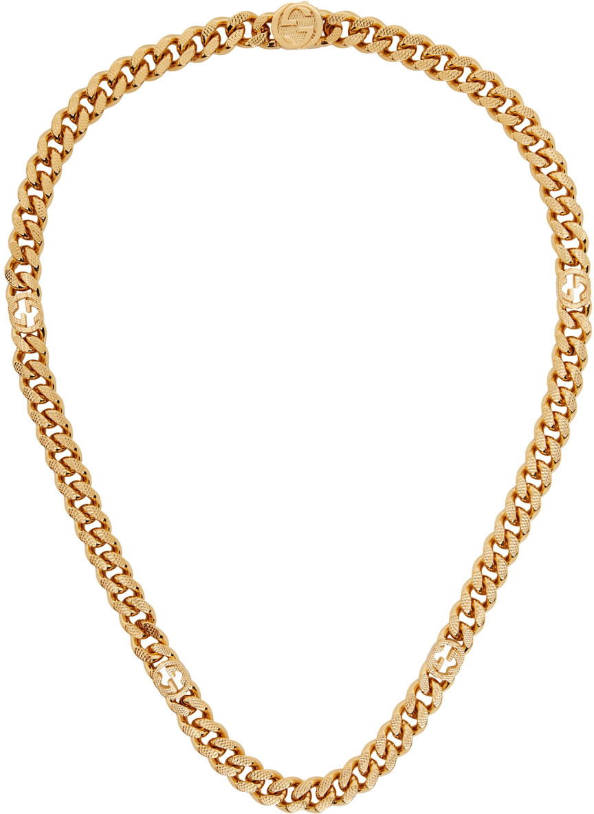 Колие Gucci Interlocking G Necklace Бежово | 675766 I4600, 0