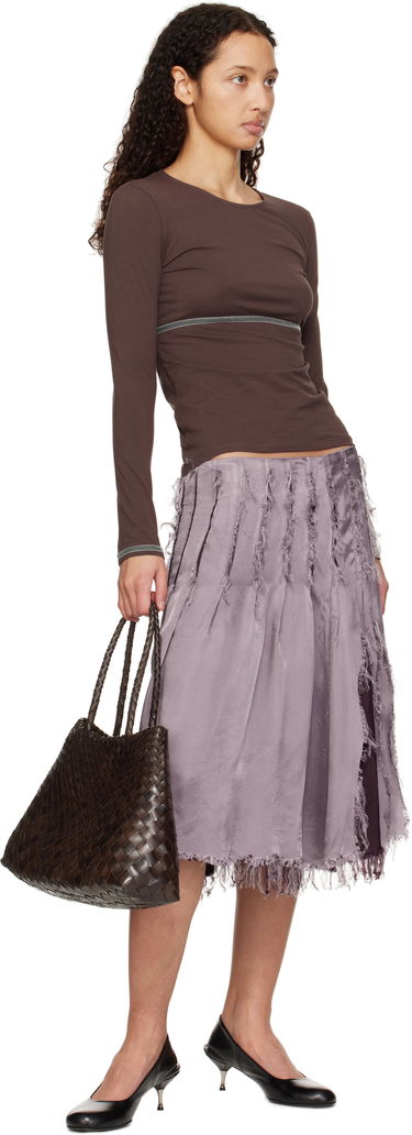 Дамска чанта Dragon Diffusion Santa Croce Large Bag Кафяво | 8892-DARKBROWN, 3