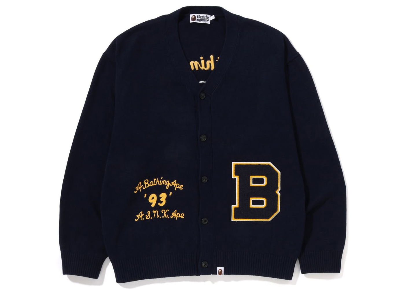 Пуловер BAPE Knit Cardigan Тъмно синьо | 1J30-120-001, 0