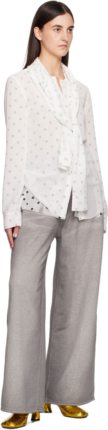 Риза Acne Studios Acne Studios Layered Polka Dot Blouse Бяло | AC0721-, 3