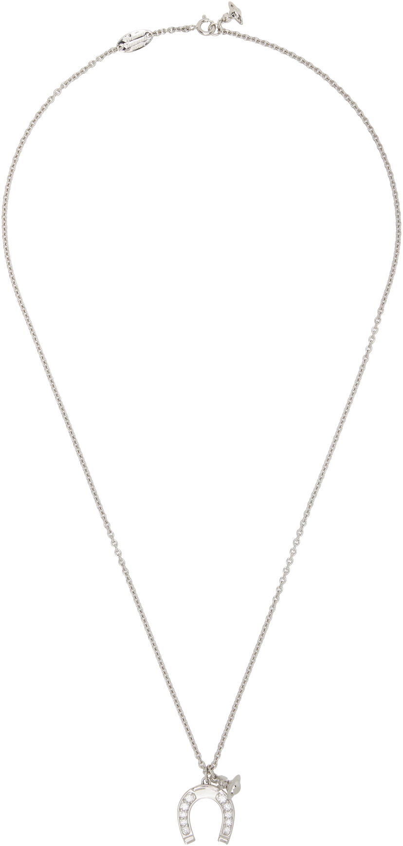 Колие Vivienne Westwood Horace Crystal Horseshoe Pendant Necklace Металик | 630203HE-01P102-