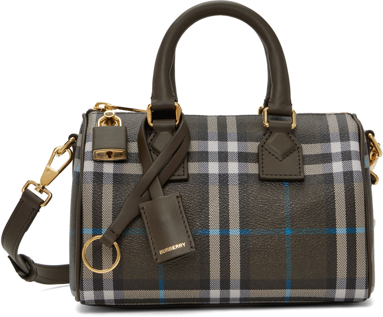 Дамска чанта Burberry Burberry Mini Check Bowling Bag Многоцветен | 8108262, 0