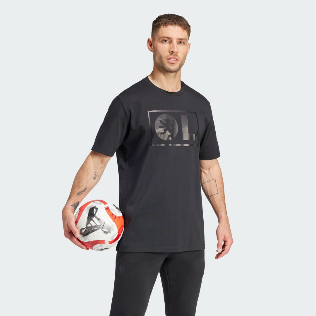 Тениска adidas Performance Olympique Lyonnais Seasonal Черно | IT4225, 1