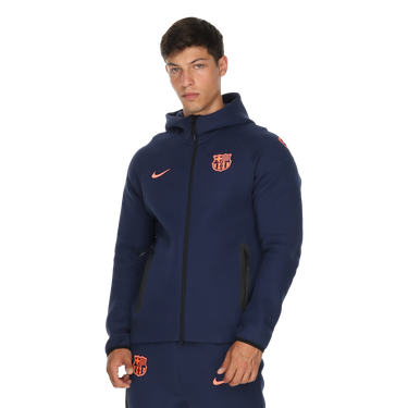 Суитчър Nike FC Barcelona Tech Fleece Full Zipp Winter Ready Hoodie 3R Тъмно синьо | HQ1829-411, 0