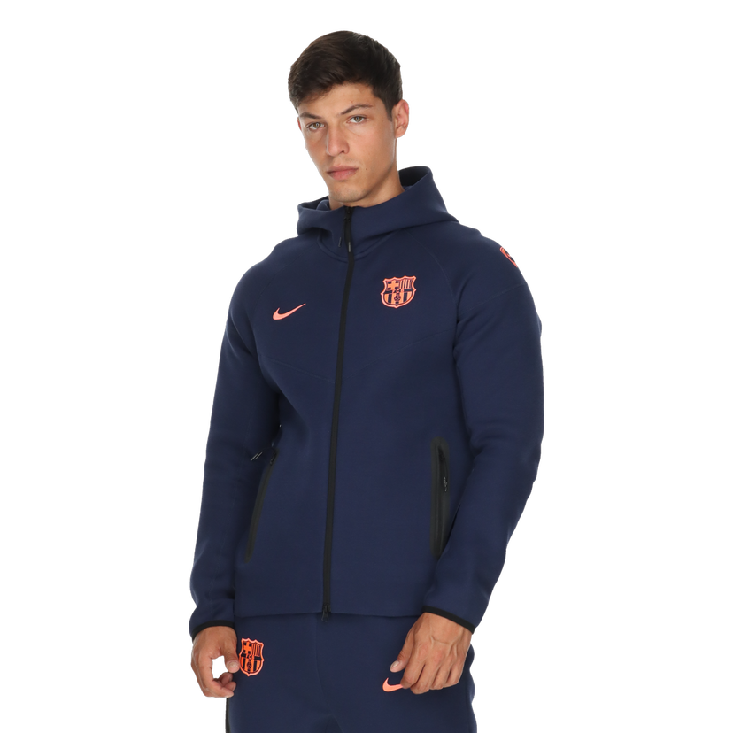Суитчър Nike FC Barcelona Tech Fleece Full Zipp Winter Ready Hoodie 3R Тъмно синьо | HQ1829-411