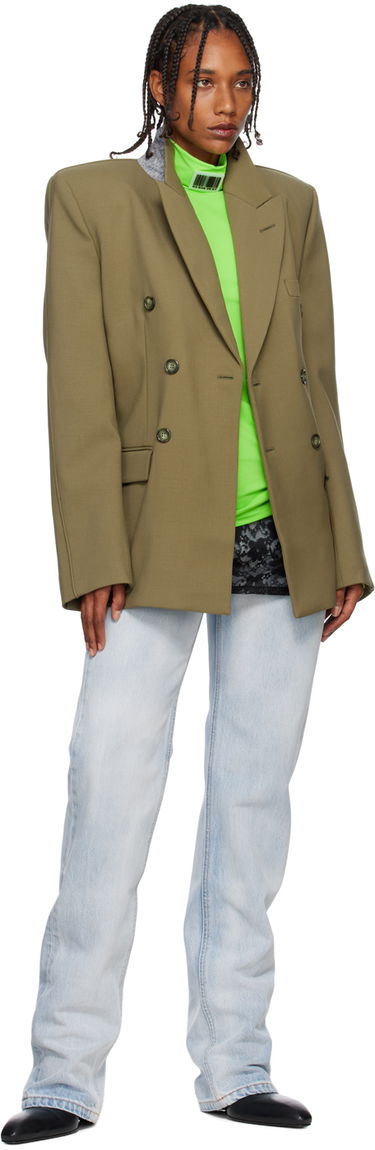 Яке VETEMENTS VTMNTS Double-Breasted Blazer Зелено | VL14JA640K, 3