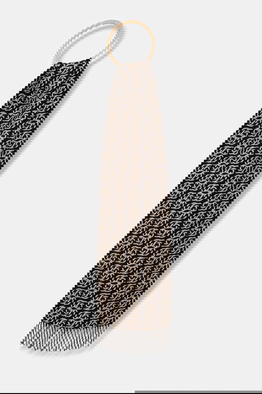 Шал Drôle de Monsieur Drôle de Monsieur L'Echarpe Monogramme Patterned Scarf Кафяво | I.SF118.WO046, 0