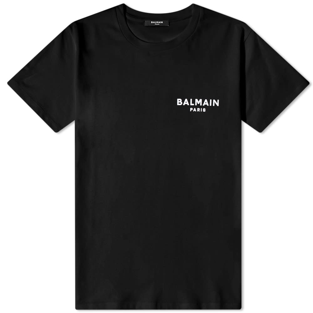 Тениска Balmain Flock Logo Tee Черно | AF1EF010BB01-EAB, 0