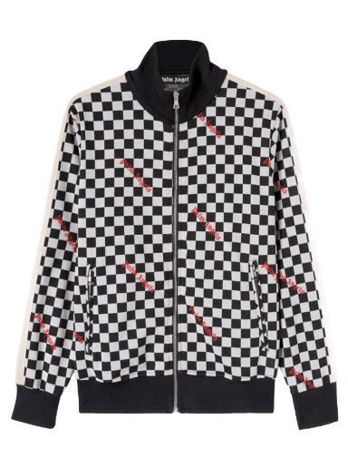 Яке Palm Angels Jacquard Damier Classic Track Jacket Черно | PMBD001F22FAB0041025