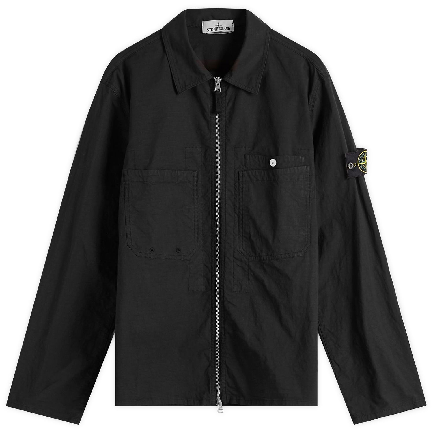 Ветровка Stone Island Stretch Ripstop-TC Shirt Jacket, Size Large Черно | K1S151200012-V0029, 1