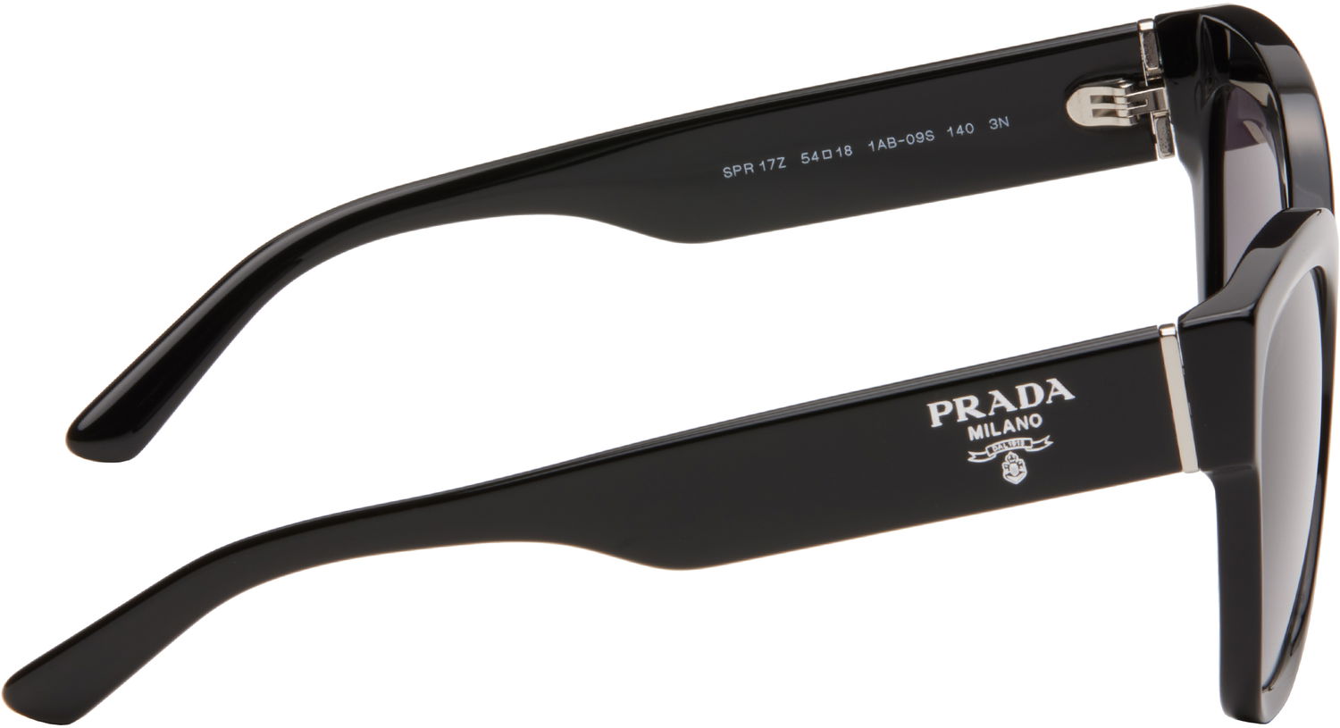 Слънчеви очила Prada Oversized Square Cat Eye Sunglasses Черно | 0PR 17ZS 8056597744010, 1