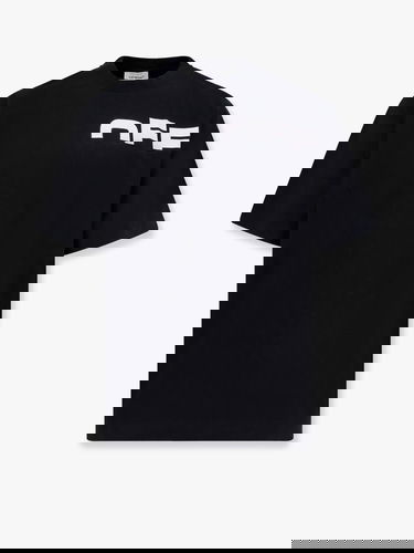 Тениска Off-White T-Shirt With Logo Print Черно | OMAA120S25JER00B1001, 0