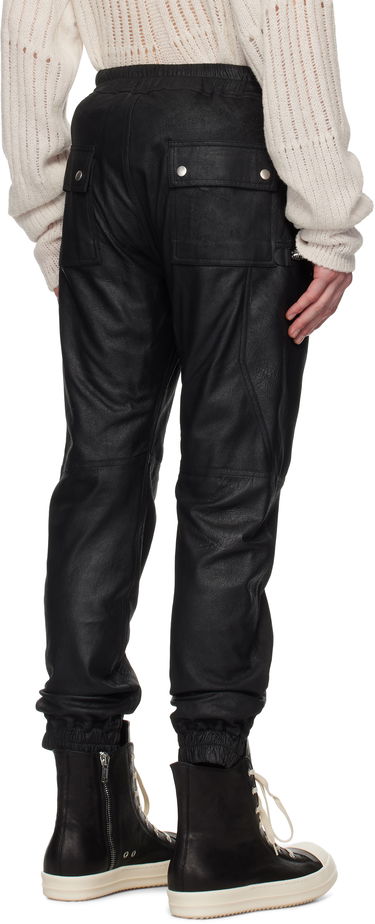 Карго панталони Rick Owens Rick Owens Hollywood Bauhaus Leather Cargo Pants Черно | RU01E5377 LBA, 2