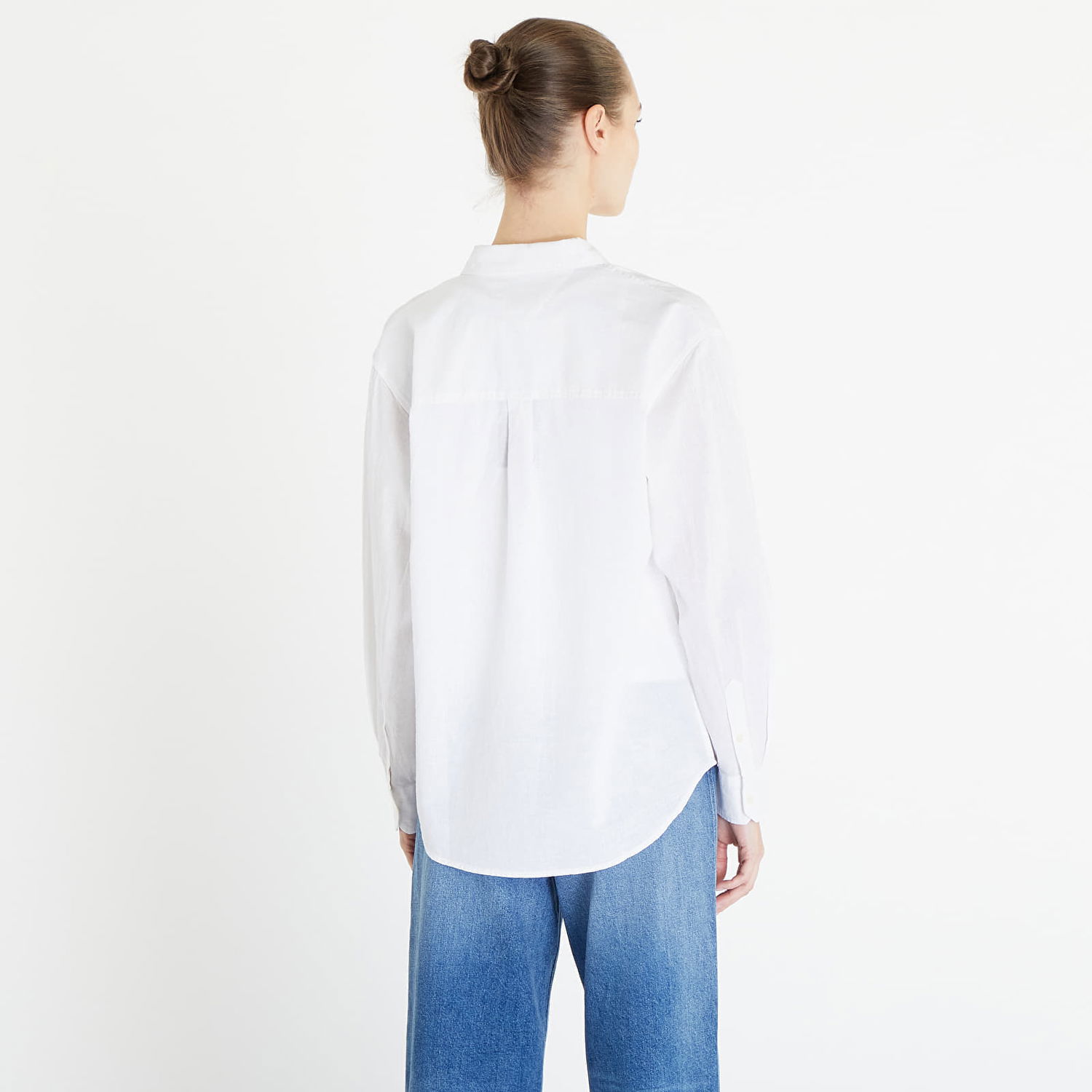 Риза Tommy Hilfiger Solid Linen Blend Shirt Бяло | DW0DW17735 YBR, 1