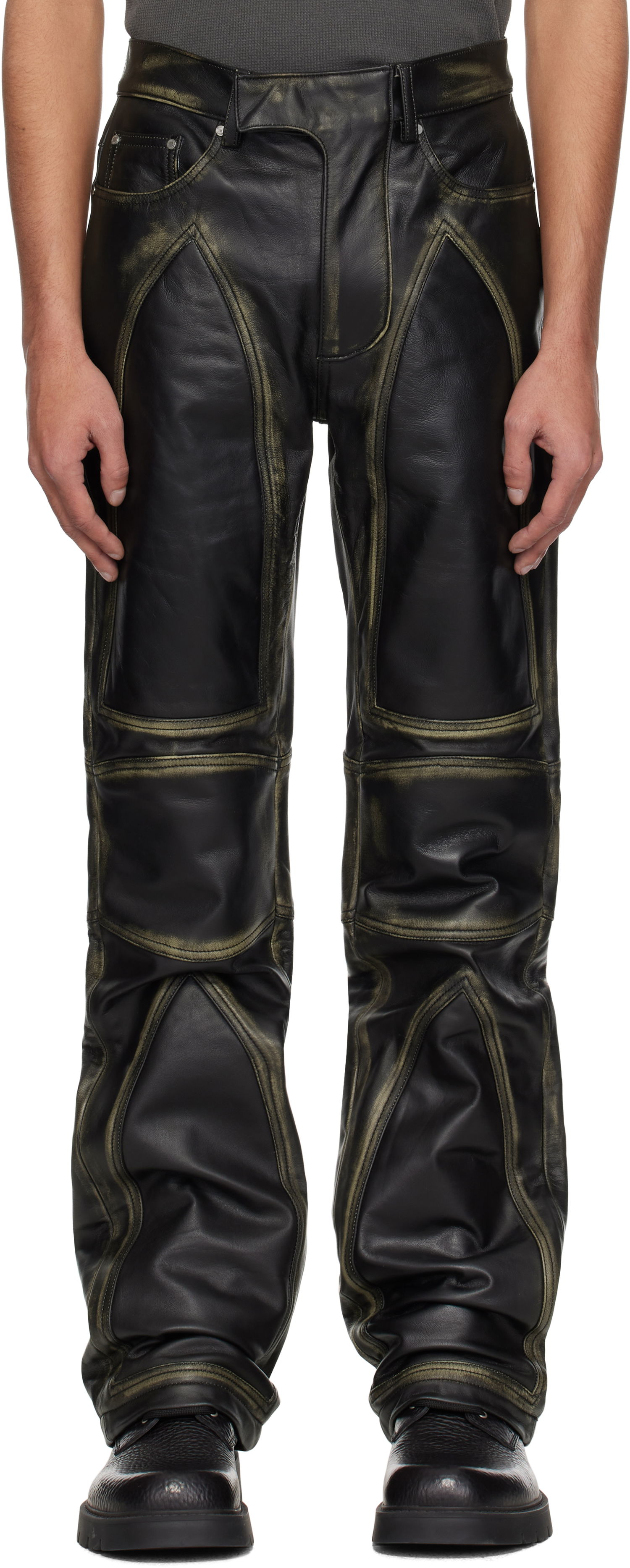 Панталони Who Decides War Who Decides War Moto Leather Pants Черно | 1120980002SS25, 0