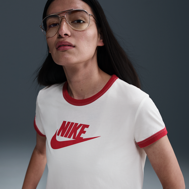 Тениска Nike Sportswear Ringer Short Sleeve T-Shirt Бяло | IF4072-133, 4