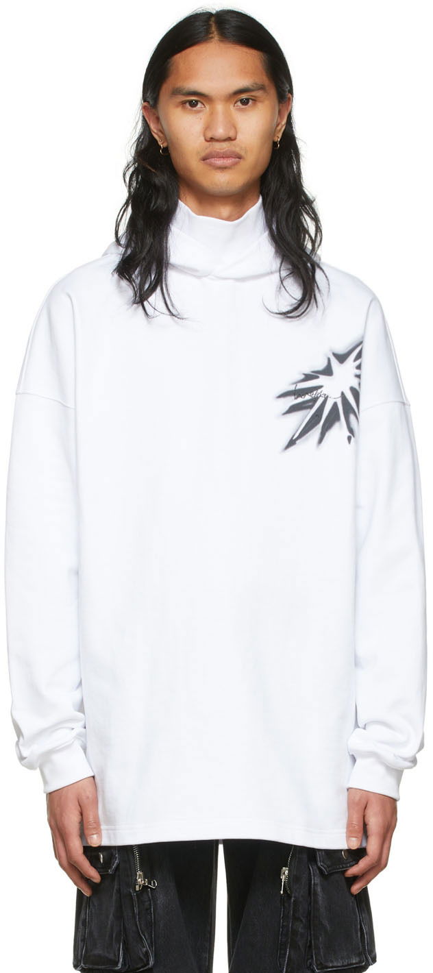Суитчър We11done Graphic Print Cotton Turtleneck Бяло | WD-TH1-22-702-U-WH, 0