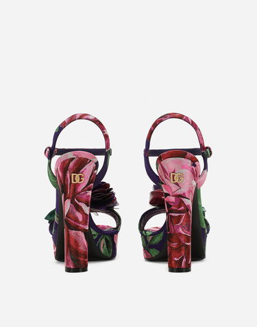 Кецове и обувки Dolce & Gabbana Floral Print Sandals Многоцветен | CR1685AR2928S861, 2