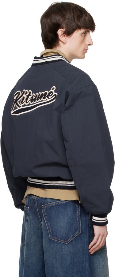 Яке бомбър MAISON KITSUNÉ Maison Kitsuné Teddy Bomber Jacket Тъмно синьо | OM02116WQ4048, 2