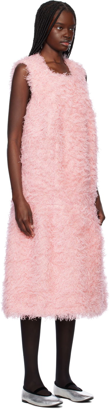 Pокля Comme des Garçons Comme des Garçons Sleeveless Faux-Fur Midi Dress Розово | GO-O005-051-1, 1
