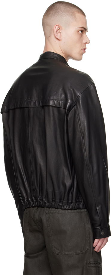 Яке бомбър LEMAIRE Lemaire Stand Collar Leather Jacket Черно | OW1057 LL0068, 2