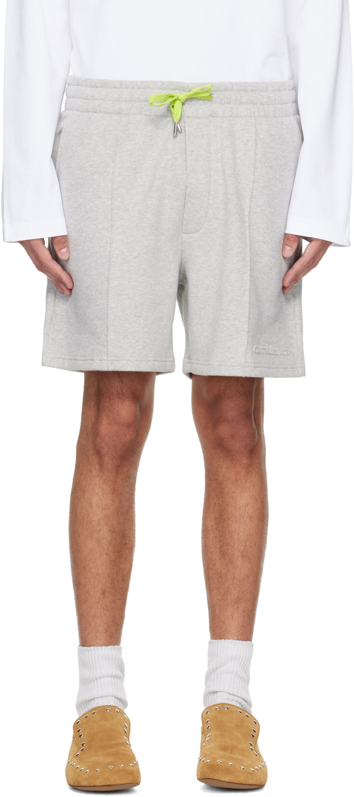 Къси панталони Casablanca Cashmere Blend Sweat Shorts Сиво | M-SP26-JTR-335-01, 0
