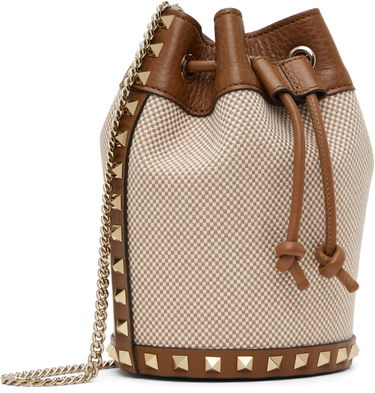 Дамска чанта Valentino Valentino Garavani Mini Drawstring Rockstud Bag Кафяво | 6W2P0AI4QCE, 1