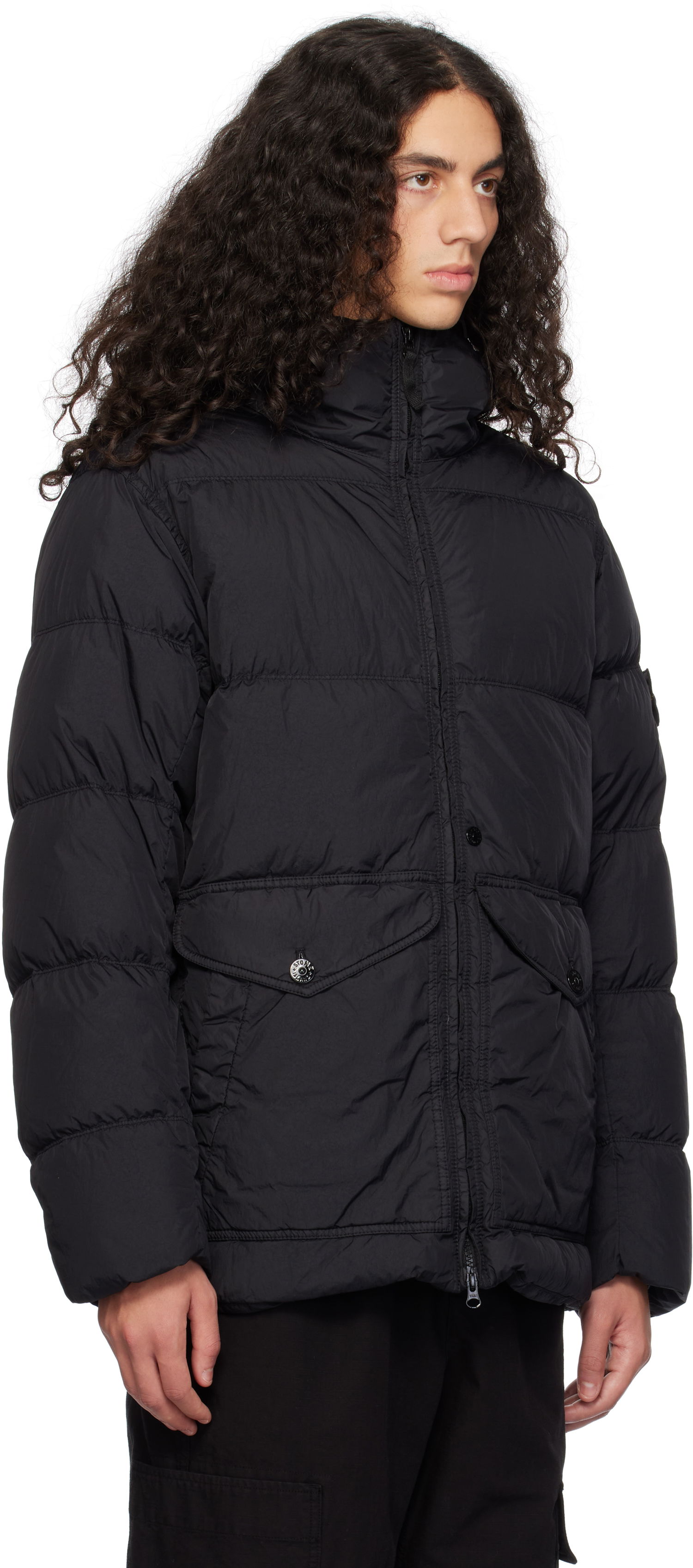 Пухо яке Stone Island Stone Island Crinkle Reps R-NY Down Jacket Черно | 811540723, 1