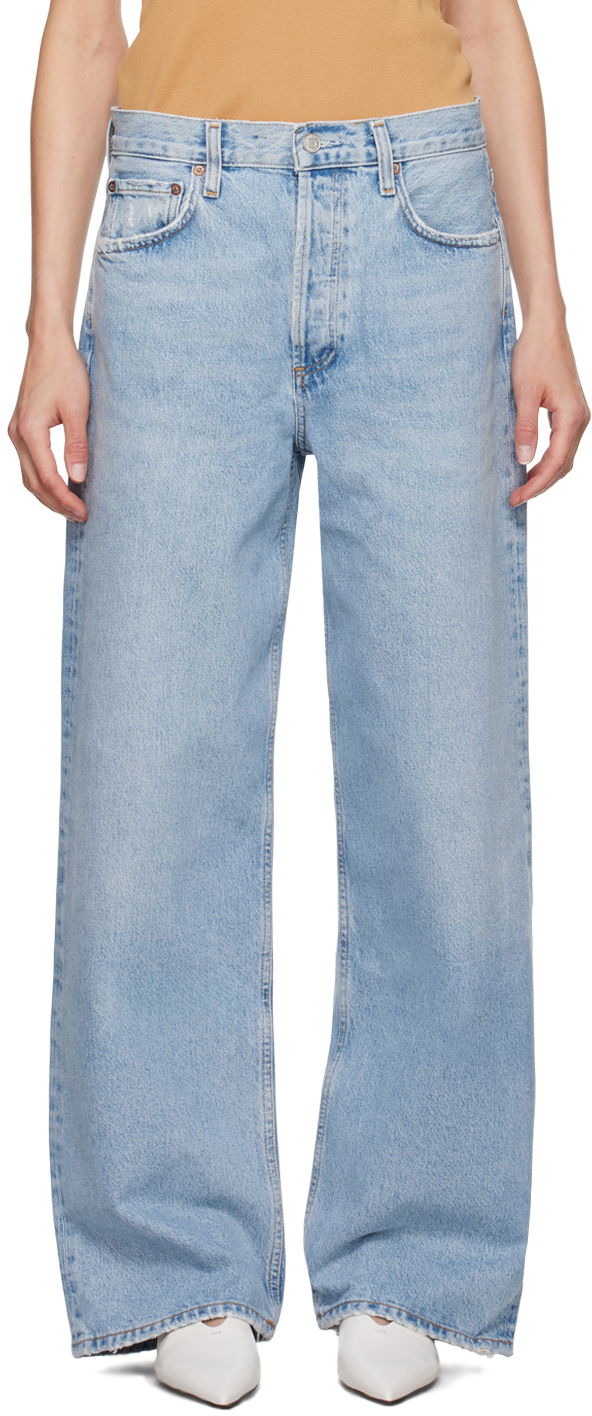 Дънки AGOLDE Low Slung Baggy Jeans Синьо | A9079-1206, 0