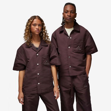 Риза Jordan A Ma Maniére x Brand Shooting Shirt Кафяво | DV7460-263, 0